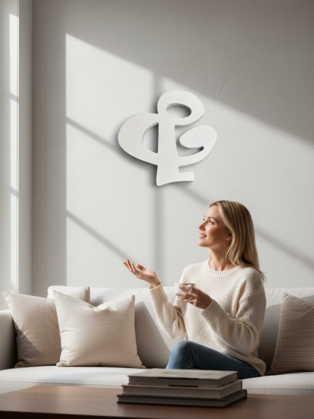 White MDF Ampersand Wall Decor - Home Accents - Modern Typography Art